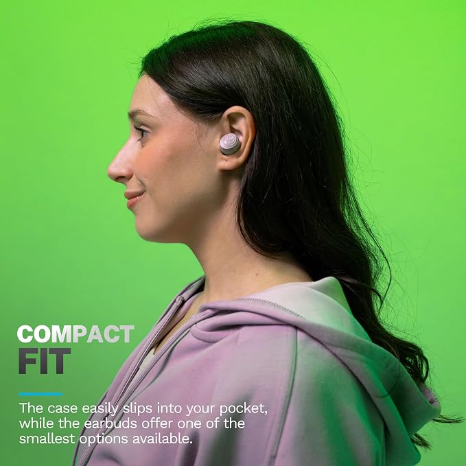 JLab Go Air Pop+, True Wireless Earbuds, Bluetooth Earbuds with Microphone, USB-C Charging Case, Dual Connect, Mauve - Image 6