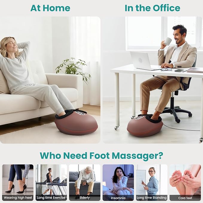 Nekteck Shiatsu Foot Massager with Heat & Air Compression Deep Kneading - Image 6