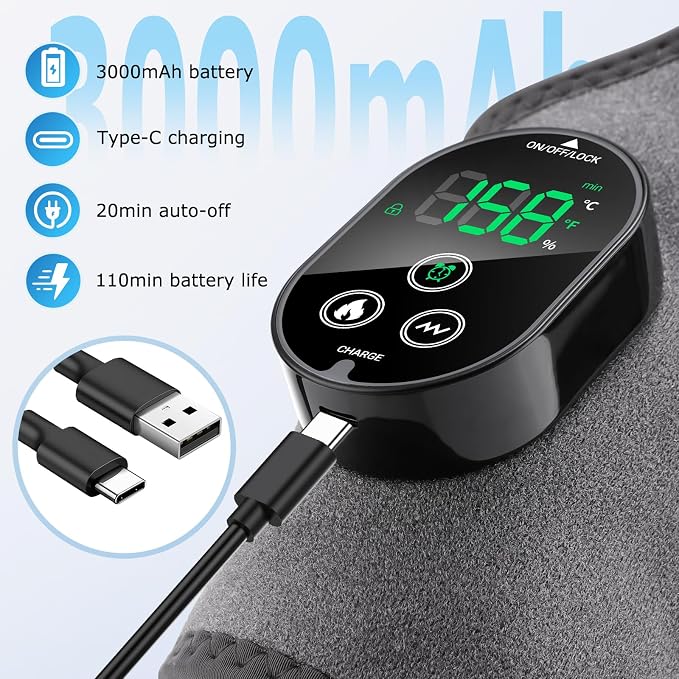 Foot and Ankle Massager for Neuropathy, Ankle Heating Pad for Pain Relief - Image 3