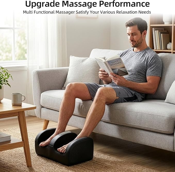 cotsoco Foot Massager with Heat, Foot Massager for Foot Massage and Calf Massage,Foot and Calf Massager with Roller, Feet Massager Suitable for Relax at Home or Office, Gifts for Mom Dad Women Men - Image 4