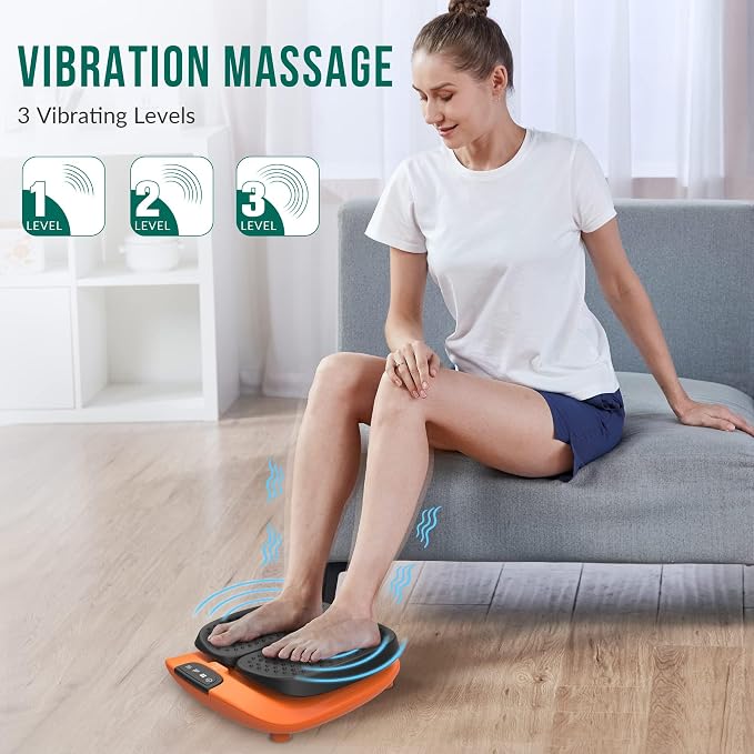 Snailax Vibration Foot Massager with Heat, App Control, Adjustable Vibration Electric Foot Massager Machine for Circulation, Plantar Fasciitis, Pain, Remote Control - Image 2