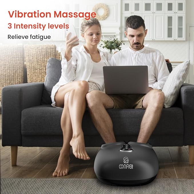COMFIER 2026 Upgrade shiatsu Foot Massager for Neuropathy,Plantar Fasciitis with Heat,Remote Control,Pause Function, feet Massager with Compression,Vibration,Mothers Day Gift for Mom, Size 13 - Image 8
