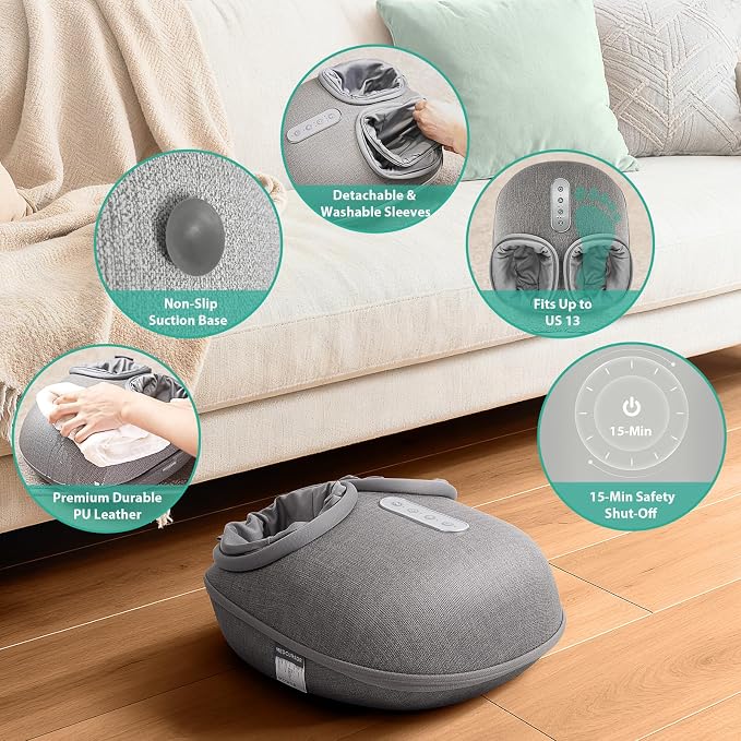 Medcursor Foot Massager with Heat, Shiatsu Deep Kneading [2026 Upgraded] - Image 4