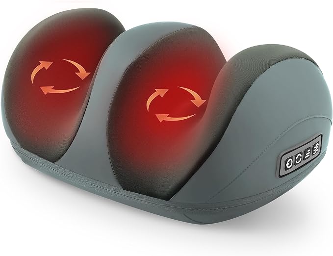 Shiatsu Foot Massager, Foot and Calf Massager with Heat, Grey by CCHYF