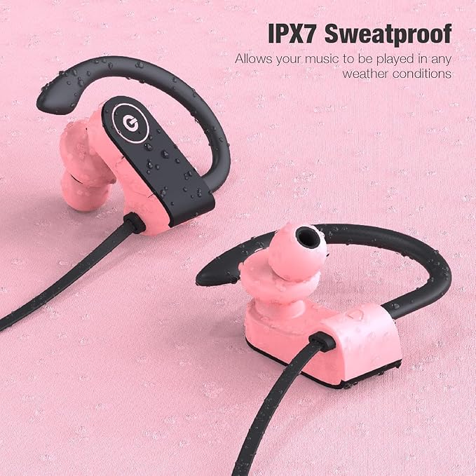 Boean Bluetooth Headphones - IPX7 Waterproof Running Sports Earphones for Women & Girls with 16 Hrs Playtime - Image 5