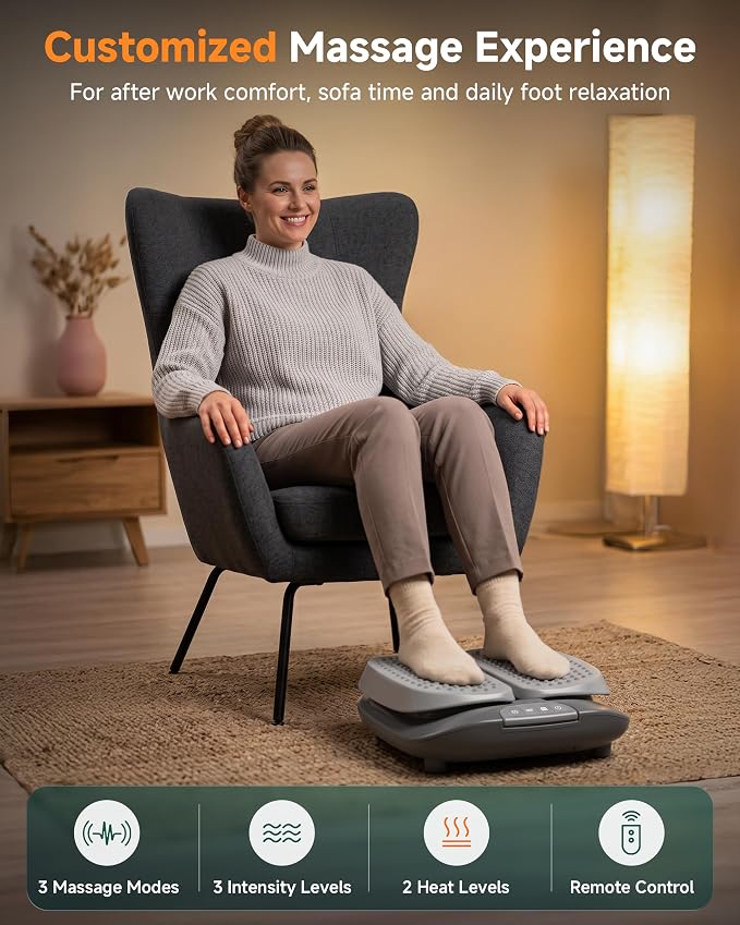 Vibration Foot Massager with Heat for Women Men, Home & Office - Image 2