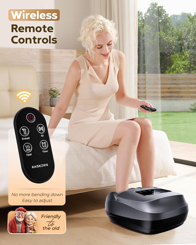 EaseZen Foot Massager with Heat for Neuropathy Plantar Fasciitis Relief - Image 3