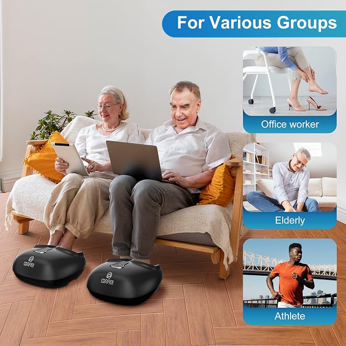 COMFIER Shiatsu Foot Massager with Heat,Vibration,Rolling Compression,Feet Massager for Plantar Fasciitis,Neuropathy Pain,Home Office Use,Fits Size up to 13IN,for Dad,Mom - Image 8