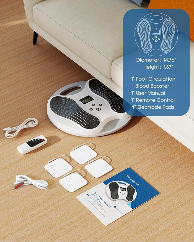 EMS Foot Massager for Neuropathy with 4 TENS Unit Muscle Stimulator Pads - Image 7