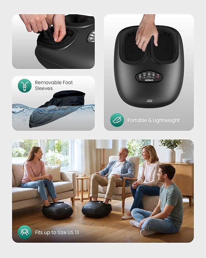 Snailax Foot Massager with Heat Compression Vibration Shiatsu, Foot Pain - Image 7