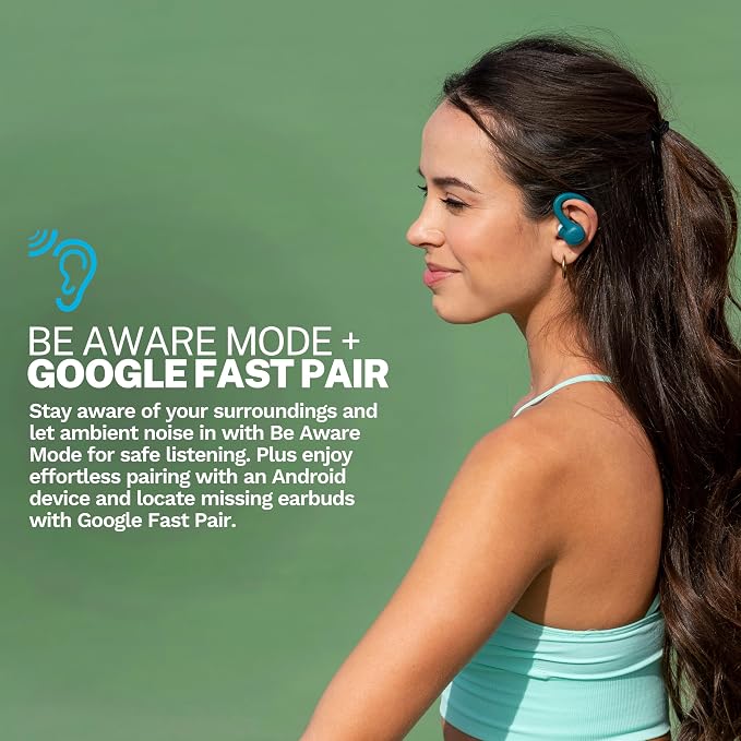 JLab, Go Sport+, True Wireless Workout Earbuds, Bluetooth Sport Earbuds, Clear Calling, Teal - Image 3