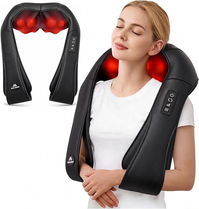 Neck Massager for Pain Relief Deep Tissue with Heat, Gifts for Women Men by MagicMakers