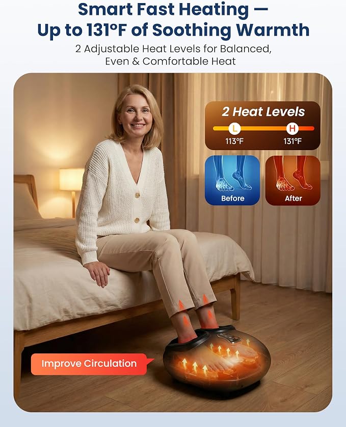 COMFIER 2026 Shiatsu Foot Massager with Heat, FSA Eligible Items Only List - Image 4