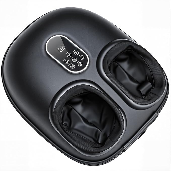 OLIXIS Foot Massager Machine with Heat, Shiatsu Deep Kneading Feet Massager with Air Compression, 6 Modes, Gifts for Women Men by OLIXIS