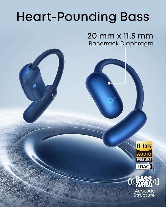 Soundcore AeroFit 2 by Anker Open Ear Earbuds, Open Ear Headphones, Earbuds | Real-Time Translation, 4 Adjustable Positions, 42H Playtime, Rich Bass, Hi-Res, IP55, AI Clear Calls, Wireless Charging - Image 5