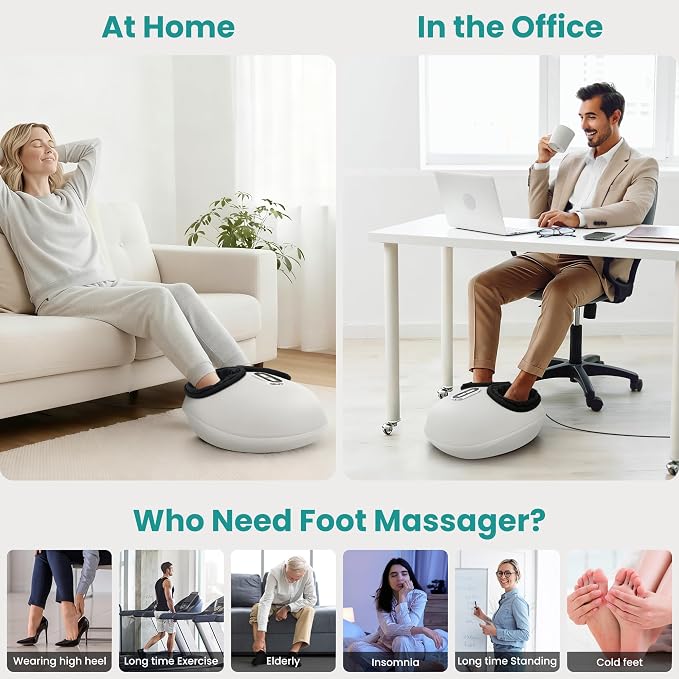 Nekteck Shiatsu Foot Massager with Heat & Air Compression Deep Kneading - Image 5