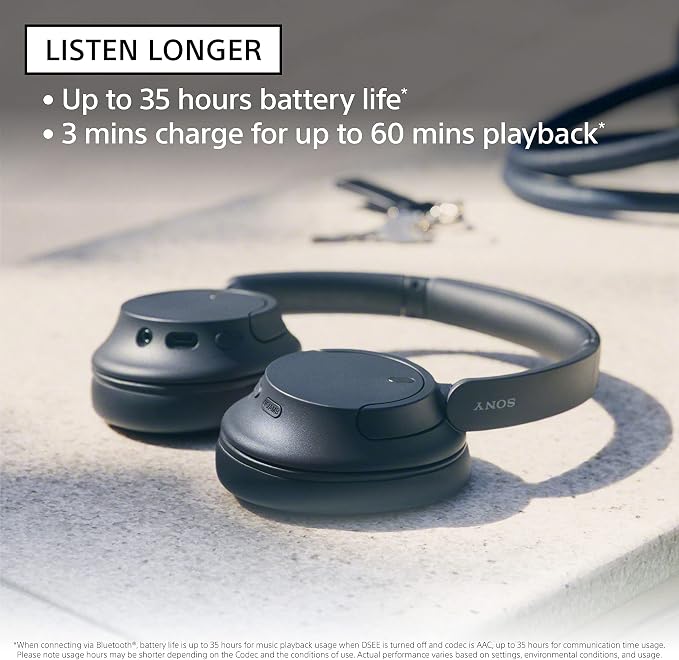 Sony WH-CH720N Wireless Noise Cancelling Over-Ear Headphones, Pink | Comfortable Lightweight Design, Dual Noise Sensor technology, Up to 35 Hrs Battery with Quick Charging, Multipoint Connection - Image 5