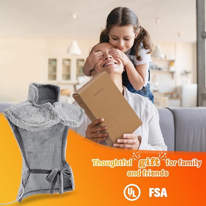 Massaging Heating Pad for Neck Shoulders and Back Massager - Image 2