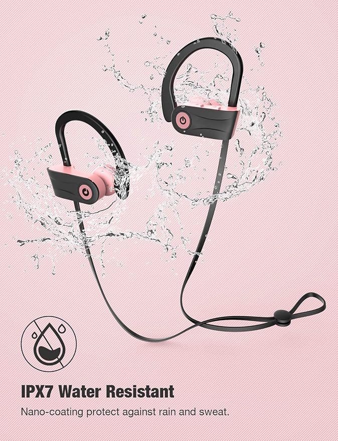 Otium Bluetooth Headphones Wireless Earbuds Headsets Wireless Earbuds Bluetooth Earphones IPX7 Waterproof 15 Hours Playtime Running Sports Workout - Image 4