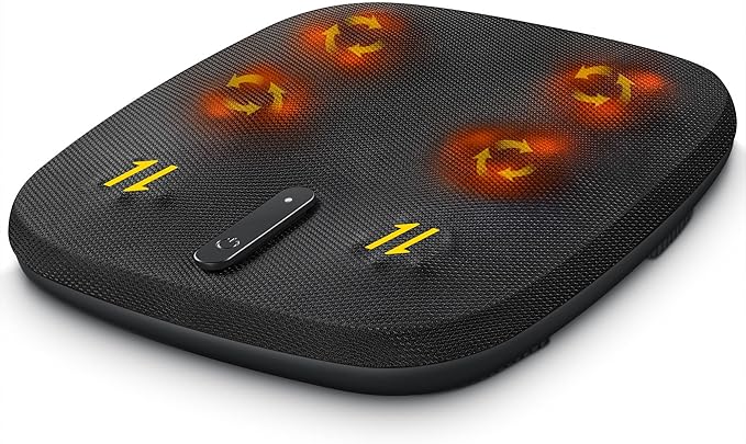 Shiatsu Foot Massager with Heat, Nekteck Electric Kneading Feet Massage Machine for Circulation and Neuropathy Plantar Fasciitis Pain Relief, Home Office Use, Gifts for Women Men Mom Dad Birthday Gift by Nekteck