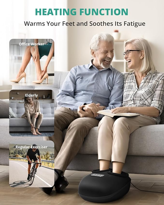 Medcursor Foot Massager with Heat, 2026 Upgraded Shiatsu Foot Massagers for Delivers Pain Relief, Tired, Plantar Fasciitis, Adjustable Air Pressure, Fits Up to 13" - Image 6