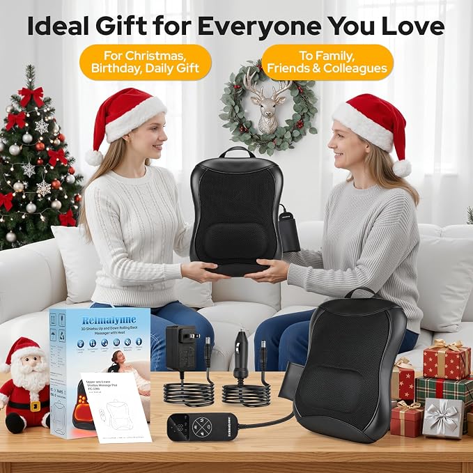 Shiatsu Back Massager with Heat: Upper & Lower Full Back Massager for Chair - Image 7