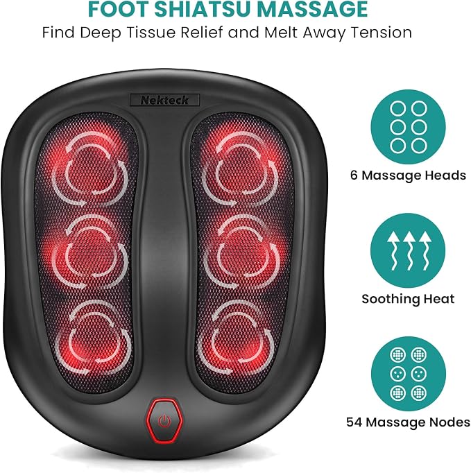 Nekteck Foot Massager with Heat, HSA Eligible FSA Massage Tools Gifts - Image 3