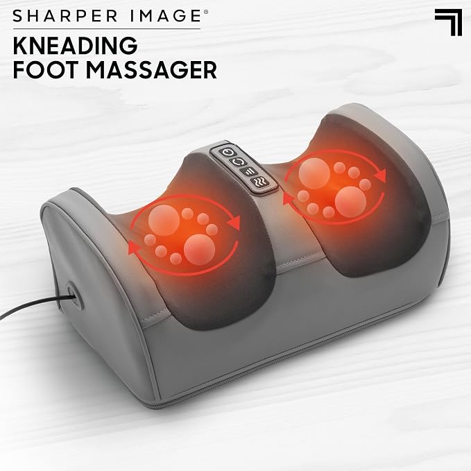Sharper Image® Kneading Foot Massager with Heat – Deep Rolling Massage with 3 Speeds, Reversible Spin & Optional Heat | Compact Feet Massager| Masajeador| Wellness & Relaxation Gift for Women & Men - Image 2