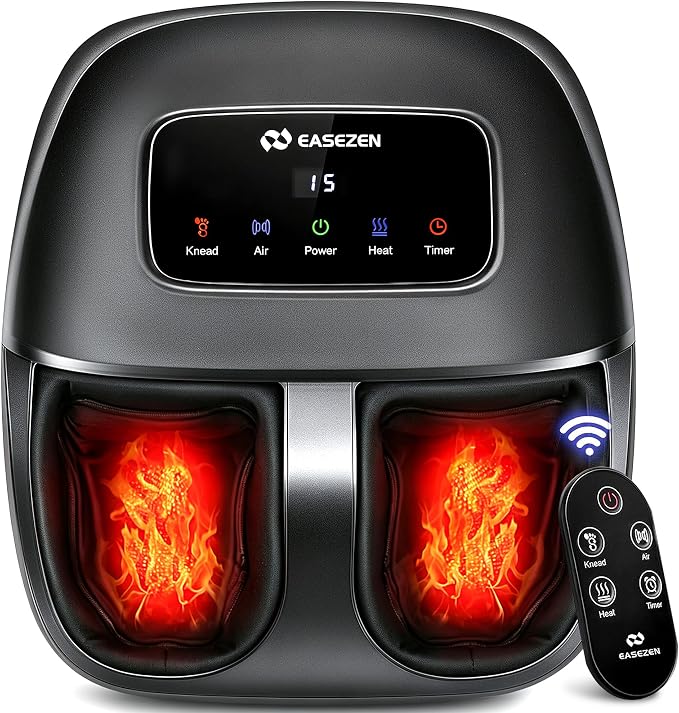 EaseZen Foot Massager with Heat for Neuropathy Plantar Fasciitis Relief by EaseZen