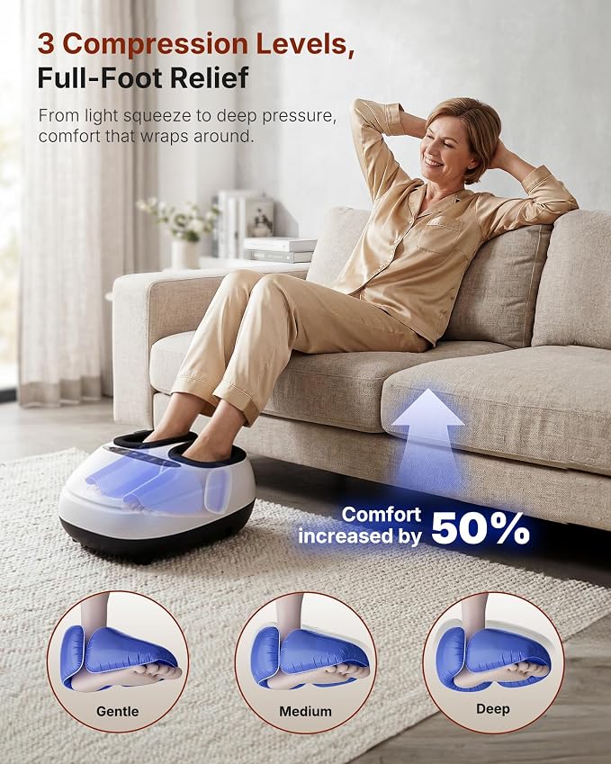 KNQZE Shiatsu Foot Massager with Heat for Plantar Fasciitis, Birthday Gifts - Image 5
