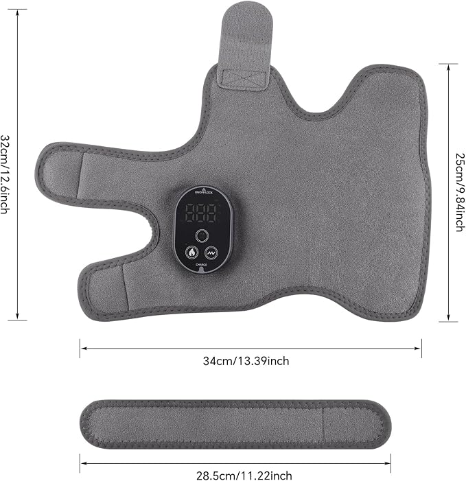 2PCS Cordless Foot Massager for Neuropathy, Foot and Ankle Massager for Pain Relief, 3000mAh Rechargeable Ankle Heating Pad with Massage for Circulation, Gray - Image 9