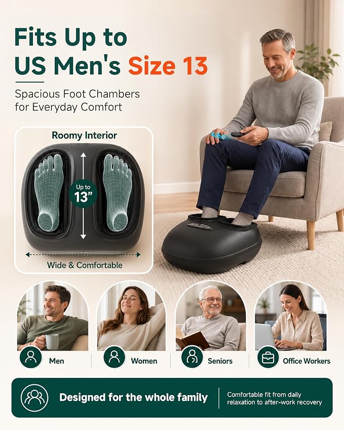 Snailax Foot Massager with Heat, Shiatsu, Compression, Vibration, Rolling - Image 6