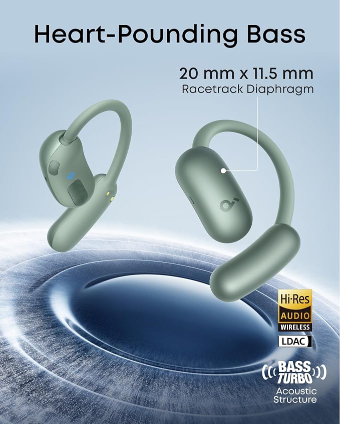 Soundcore AeroFit 2 by Anker Open Ear Earbuds, Open Ear Headphones, Earbuds | Real-Time Translation, 4 Adjustable Positions, 42H Playtime, Rich Bass, Hi-Res, IP55, AI Clear Calls, Wireless Charging - Image 5