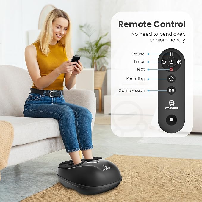 Shiatsu Foot Massager with Heat, FSA Eligible HSA, Deep Kneading Neuropathy - Image 9