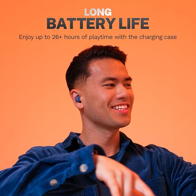 JLab Go Air Pop+ True Wireless Earbuds, in Ear Headphones, Bluetooth Earphones, 35H Playtime Ear Buds, Bluetooth Earbuds with Microphone, USB-C Charging Case, Dual Connect, EQ3 Sound, Navy Blue | Bluetooth Earbuds, In Ear Wireless with Microphone, Char... - Image 4