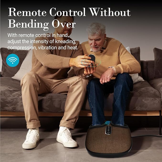 CuPiLo Foot Massager with Heat & Remote Control,FSA Eligible HSA, Brown - Image 5