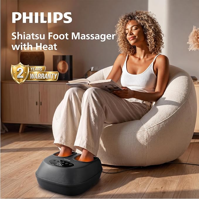 PHILIPS Foot Massager with Heat, Shiatsu Kneading & Air Compression - Image 2