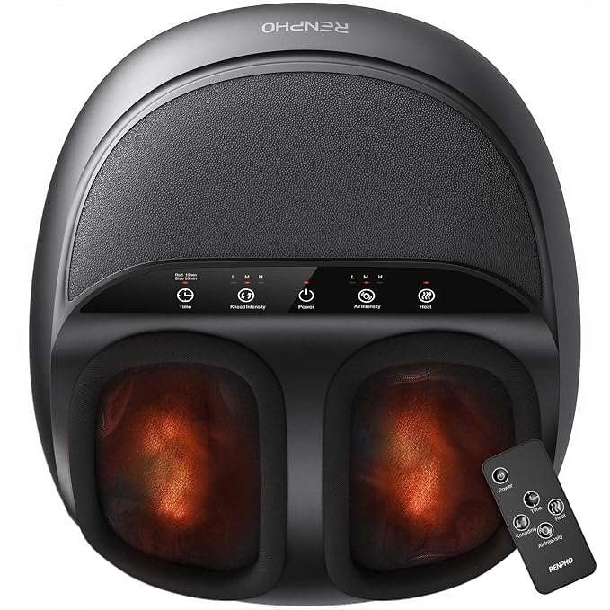 RENPHO Shiatsu Foot Massager with Heat, Deep Kneading & Auto Foot Size Fit by Unknown