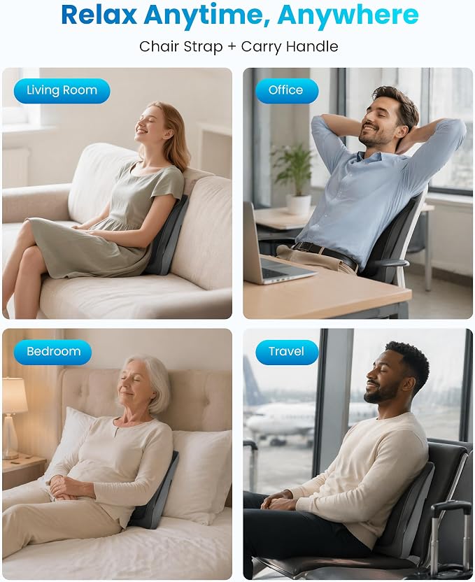 COMFIER Cordless Neck Back Massager with Heat, 4D Shiatsu & Vibration - Image 8
