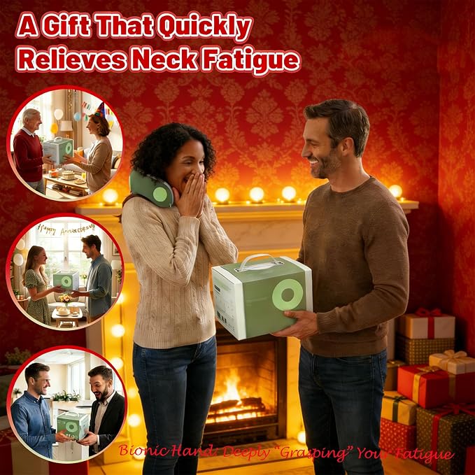 4D Bionic Neck and Shoulder Massager with Heat, Wireless Shiatsu Deep Tissue Kneading with Real Human Fingers Massage, Travel Massager for Muscle Tension Pain Relief, Gifts for Men Women Car Office - Image 6