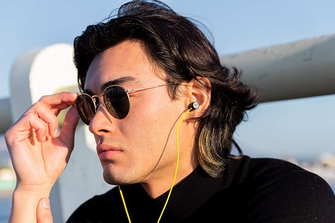 LUDOS Ultra Wired Earbuds in-Ear Headphones, 5 Years Warranty, Earphones with Microphone, Noise Isolating Ear Buds, Memory Foam for iPhone, Samsung, School Students, Kids, Women, Small Ears - Yellow - Image 5