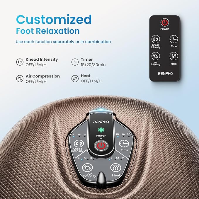 RENPHO Shiatsu Foot Massager with Heat & Kneading for Plantar Fasciitis - Image 2