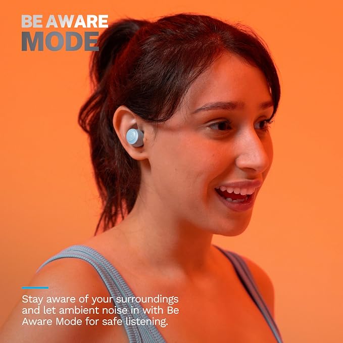 JLab Go Air Pop+, True Wireless Earbuds, Bluetooth Earbuds with Microphone, Dual Connect, EQ3 Sound, Light Blue - Image 3