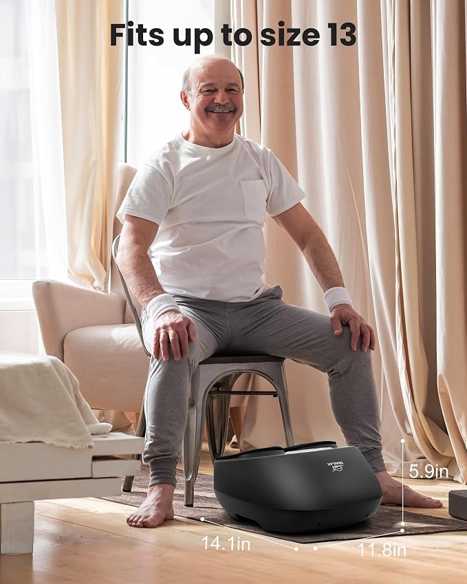 Snailax Shiatsu Foot Massager Machine with Soothing Heat, Deep Kneading, Air Compression, Improve Blood Circulation and Foot Wellness,Relax for Home or Office Use - Image 5