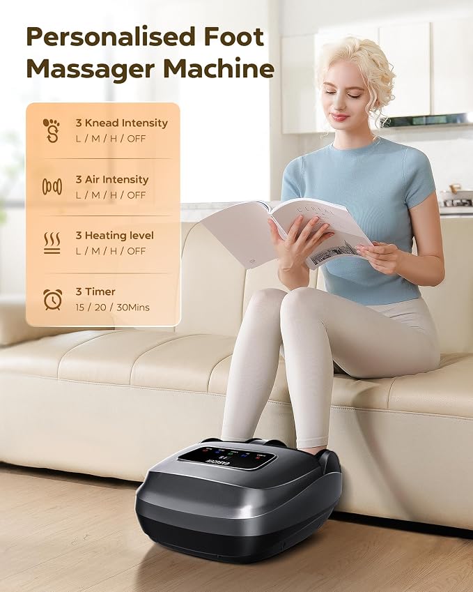 EaseZen Foot Massager with Heat for Neuropathy Plantar Fasciitis Relief - Image 2