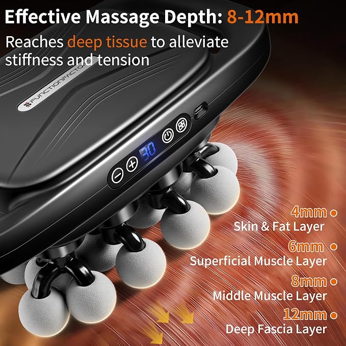 20 Head Massage Gun Deep Tissue, Percussion Muscle Massager for Back Pain - Image 3