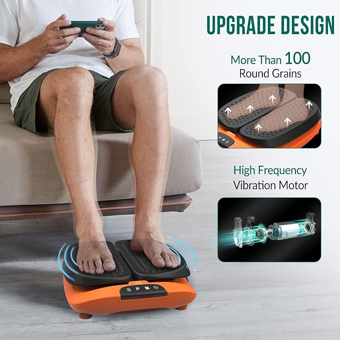 Snailax Vibration Foot Massager with Heat, App Control, Adjustable Vibration Electric Foot Massager Machine for Circulation, Plantar Fasciitis, Pain, Remote Control - Image 3