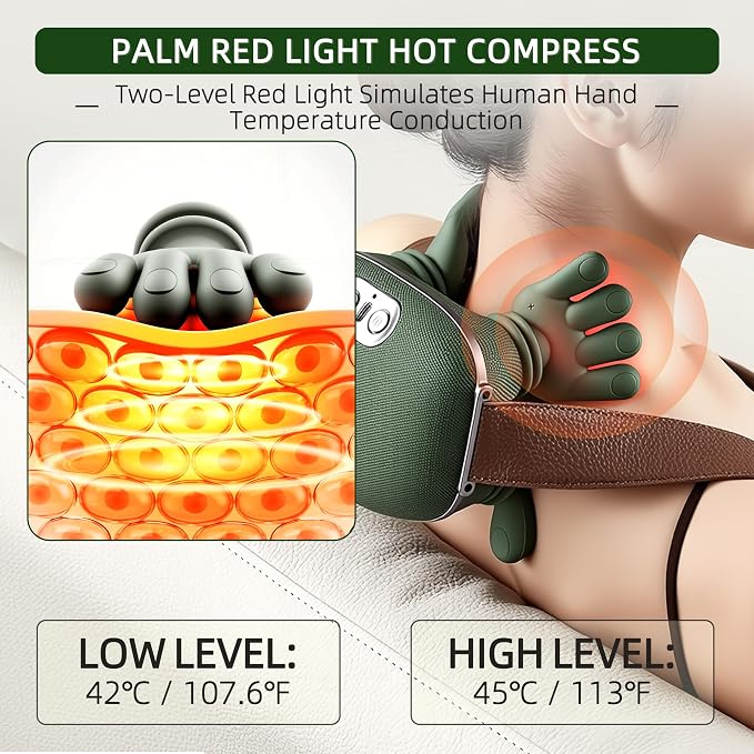 Neck Massager with Heat, 4D Shiatsu Deep Kneading for Muscle Pain Relief - Image 6