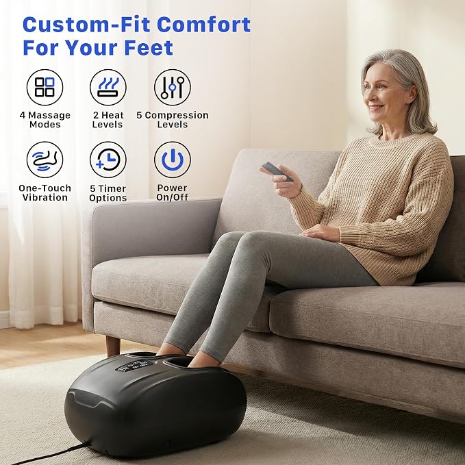 Foot Massager with Heat and Compression 2026 Upgraded Shiatsu Style - Image 2