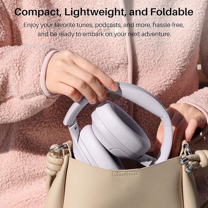 TOZO Hybrid Active Noise Cancelling Headphones, Hi Res Audio | Wireless Over Ear Bluetooth Headset, 60H Playtime, Custom EQ via App Deep Bass Comfort Fit Ear Cups, for Home Office Travel - Image 9